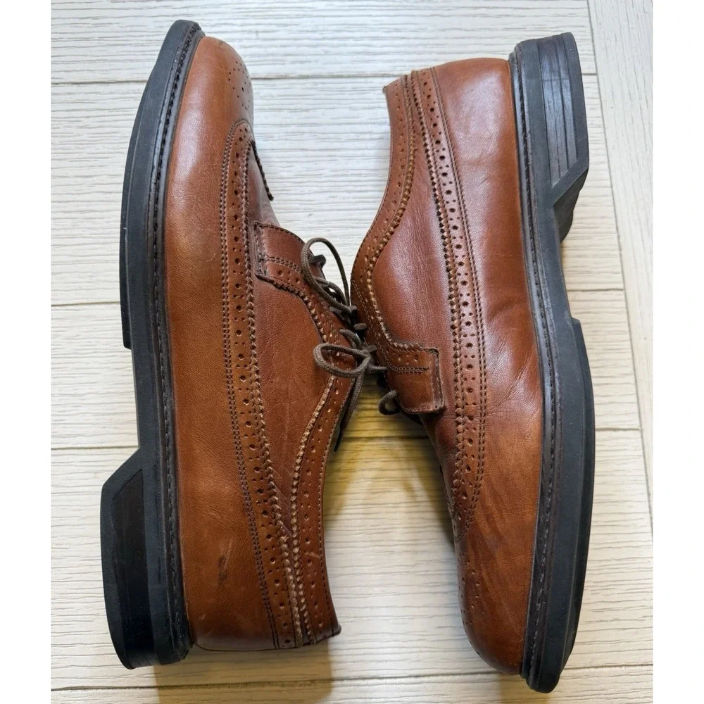 Sperry Top-Sider Mens Dress Casuals Wingtip Oxford Brown Lace Up‎ Shoes Sz 9.5 M